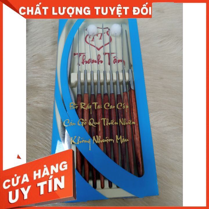 Bộ ráy tai cao cấp cán gỗ  THANH TÂM - LÂM UYÊN  nhỏ gọn độc đáo chất liệu inox và gỗ an toàn XỊN TỐT CHẤT .