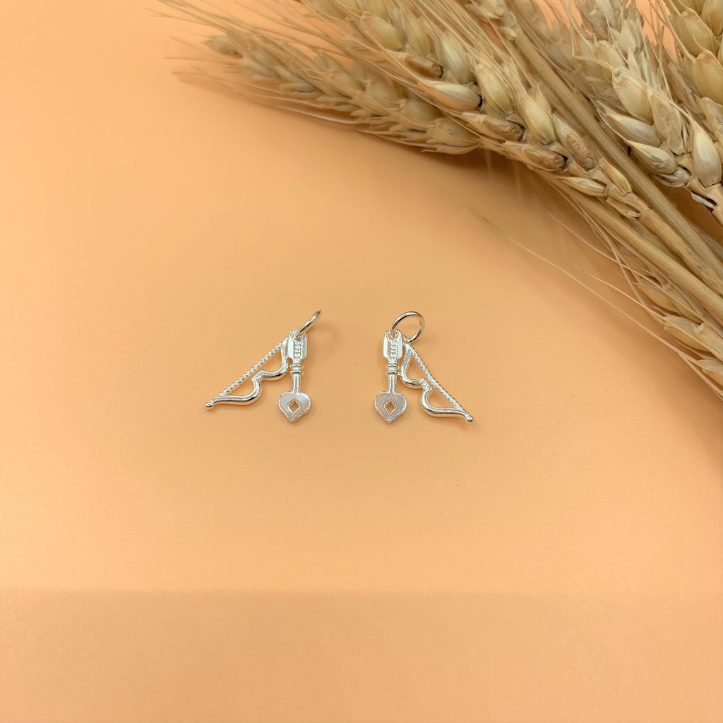 Charm móc treo cung tên và mũi tên bạc thái - Charm bạc 925 - Mã CA490 CB745
