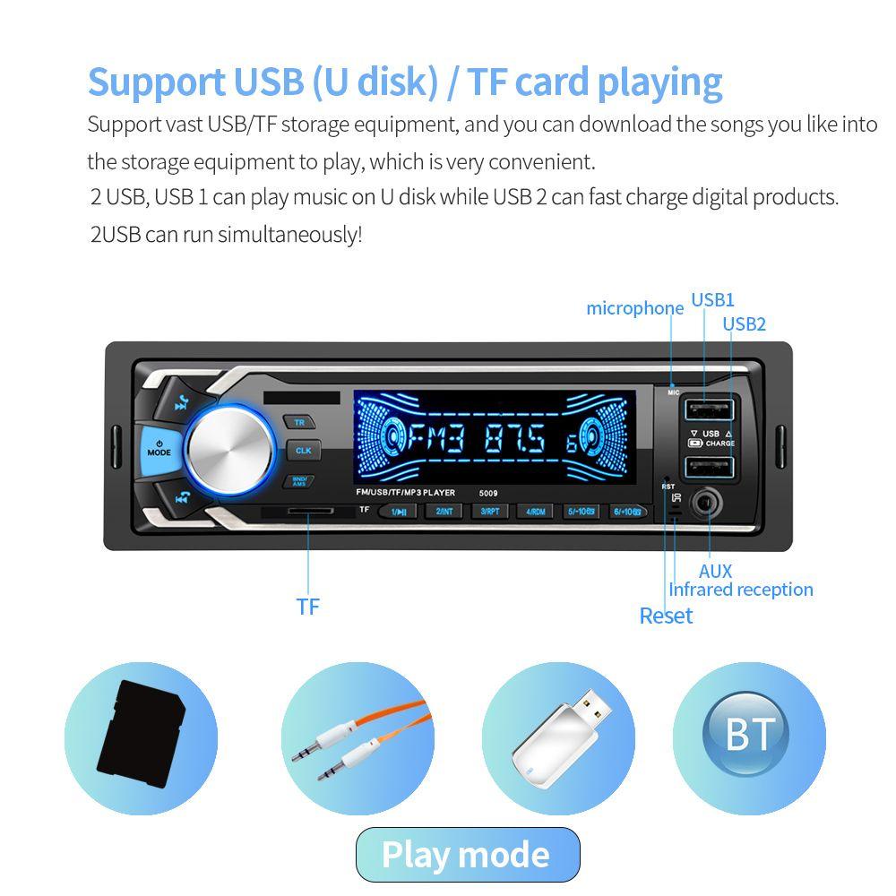 Máy Nghe Nhạc MP3 / FM / USB / AUX Rảnh Tay Tích Hợp Bảng Điều Khiển Dành Cho Ô Tô