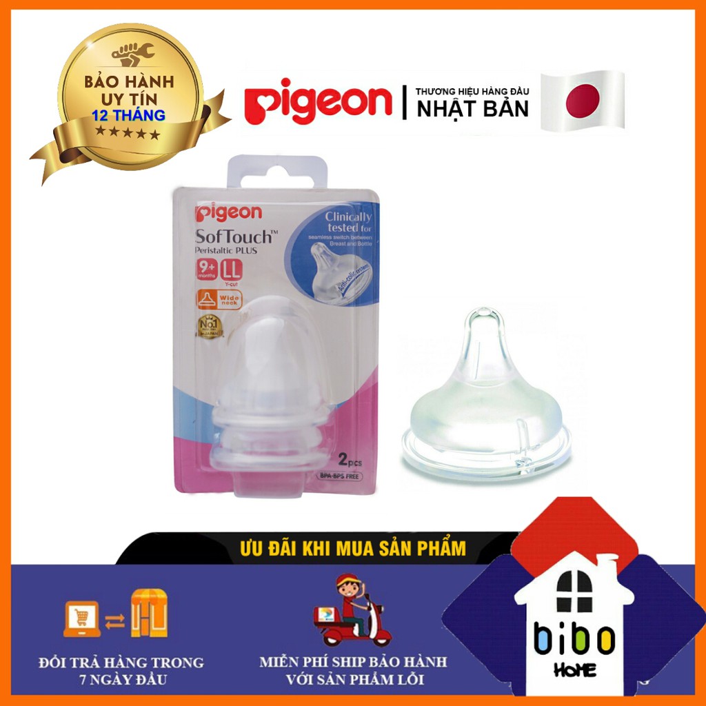 Núm Ti Pigeon Softtouch Cho Bình Cổ Rộng {TÁCH LẺ 1 NÚM}