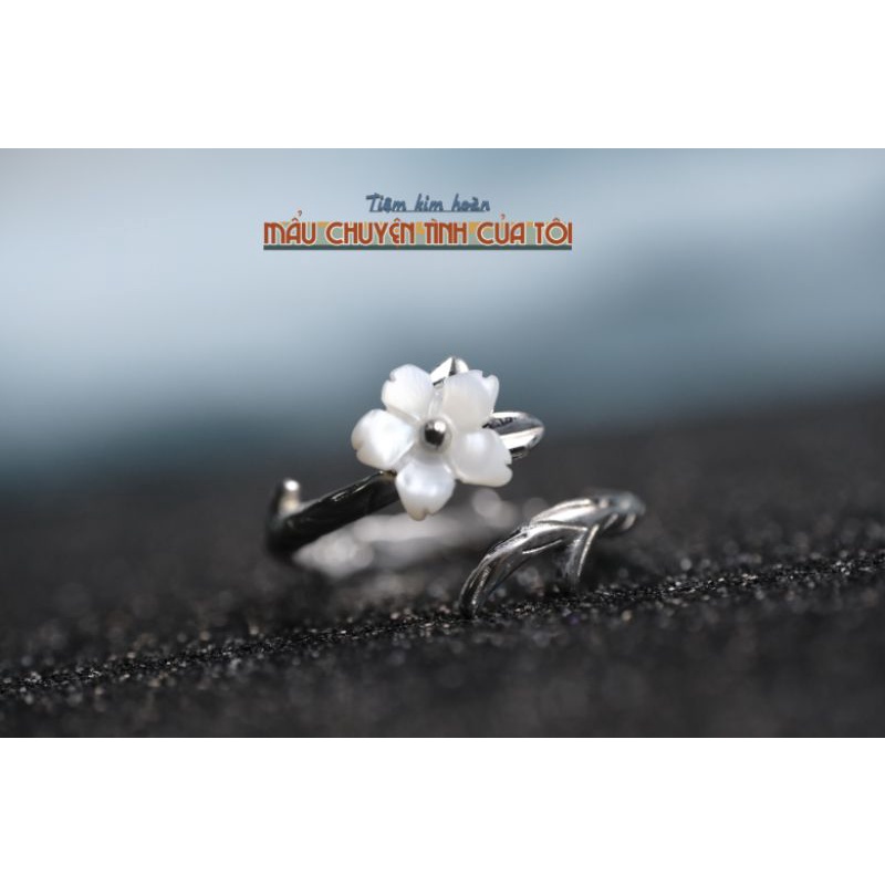 Nhẫn bạc Thanh mai trúc mã- Nhẫn bạc S925 cặp đôi - Tặng Fullbox   - Mẩu chuyện tình của tôi