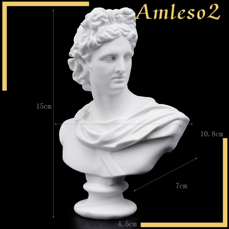 [AMLESO2]God of Sun Apollo Head Statue Europe Sketch Resin Sculpture Decor Collection