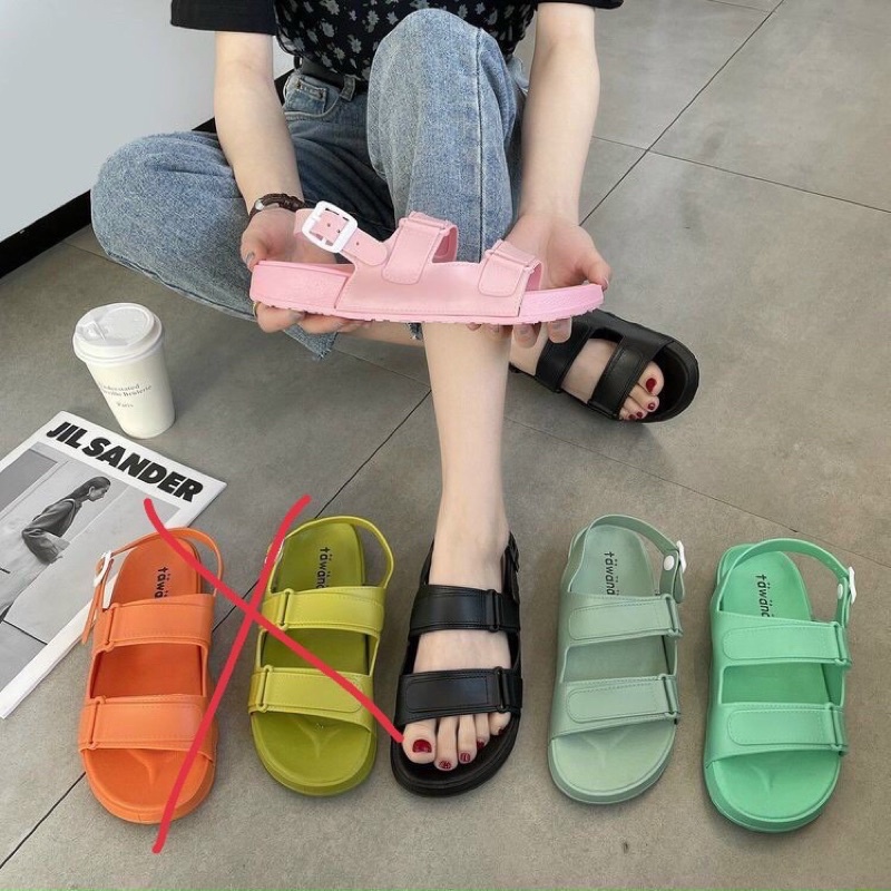 SANDAL NHỰA NHIỀU MÀU 2 QUAI MỀM CHẤT ĐẸP
