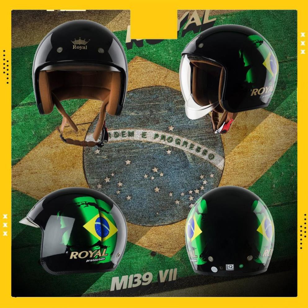 Mũ Bảo Hiểm Royal M139 Kính Âm Tiện Dụng - Bảo Hành Chính Hãng 12 Tháng