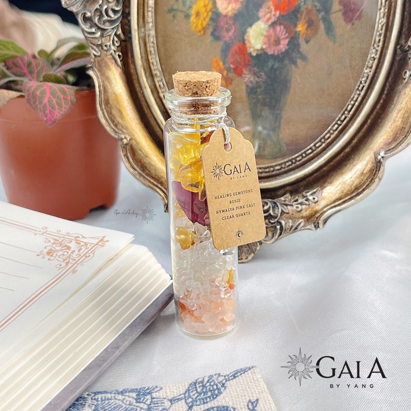Lọ Sạc Năng Lượng Đá Thạch Anh Vàng Mini - Gaia By Yang