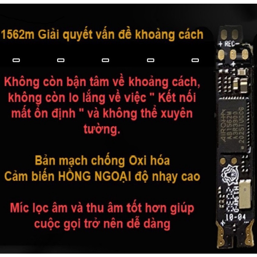 Tai nghe Bluetooth không dây Hổ Vằn 3 chip 1562M Pin 8h bản cao cấp nhất xuyên âm, âm thanh không gian, tai nghe TWS