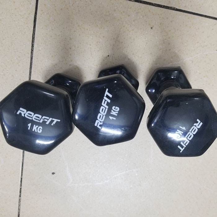 Tạ tay 1kg Reefit - Yuko ⚡ Tạ bọc cao su loại 1kg một chiếc | Tạ tay mini cao cấp giá tốt