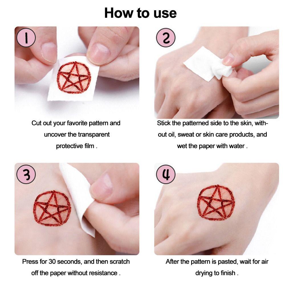 Gswltt 10 cái / bộ halloween face sticker hot halloween trang trí nội thất hình xăm không thấm nước