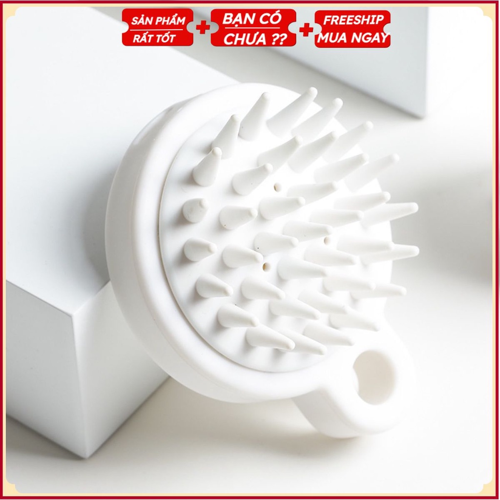 Lược gội đầu bằng silicon mát xa da đầu giảm rụng kích thích mọc tóc #luocgoidau