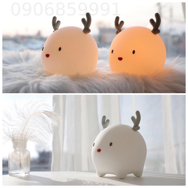 Đèn ngủ,đèn silicon trang trí cảm ứng (Lovely Deer)