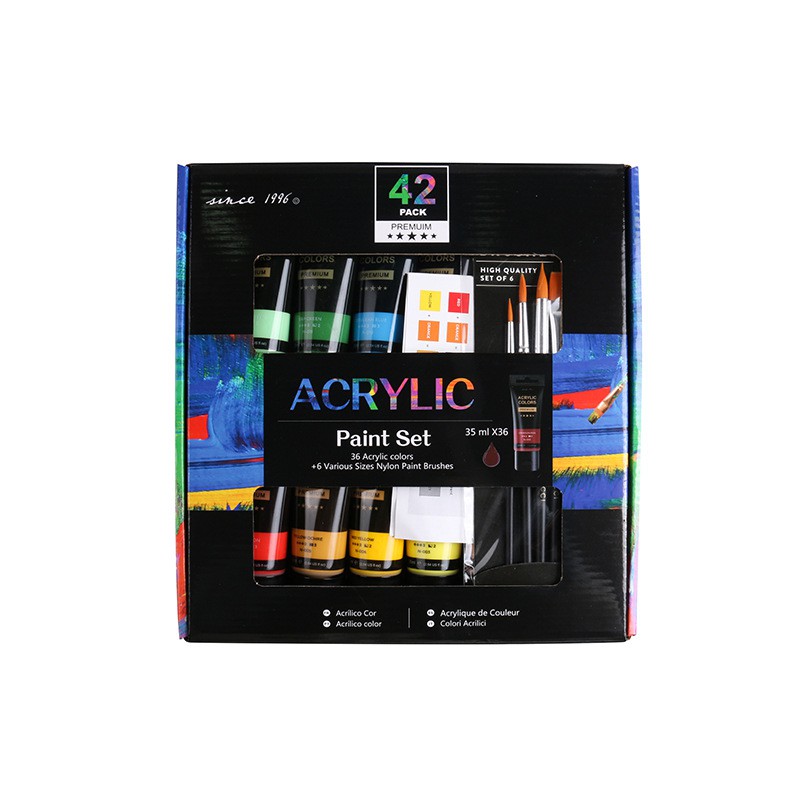 Bộ Màu Acrylic Giorgione tuýp 35ml Kèm 6 cọ