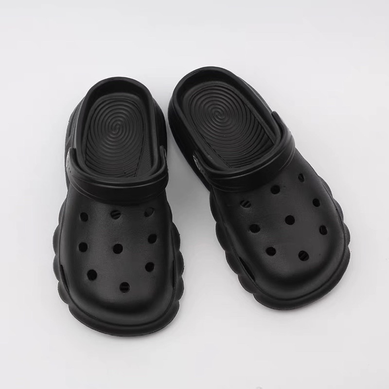 Dép cross đen trơn dễ thương cho nữ