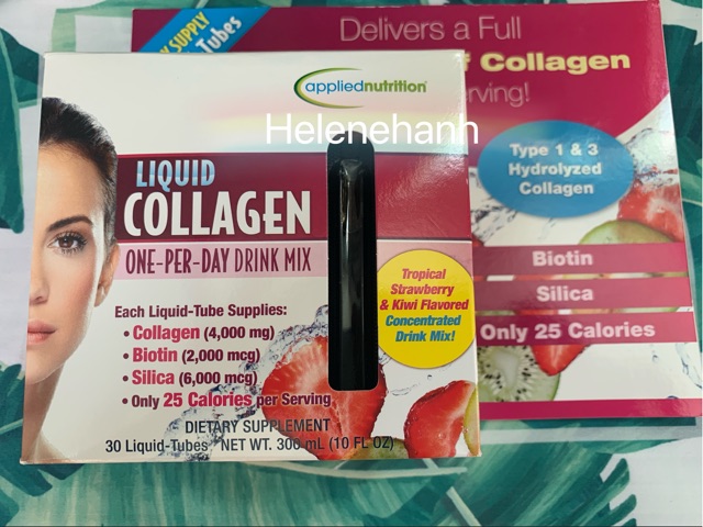 [Bill US] {Hàng Air} Collagen nước dạng ống Applied Nutrition Liquid Collagen Drink Mix 30 Tuýp