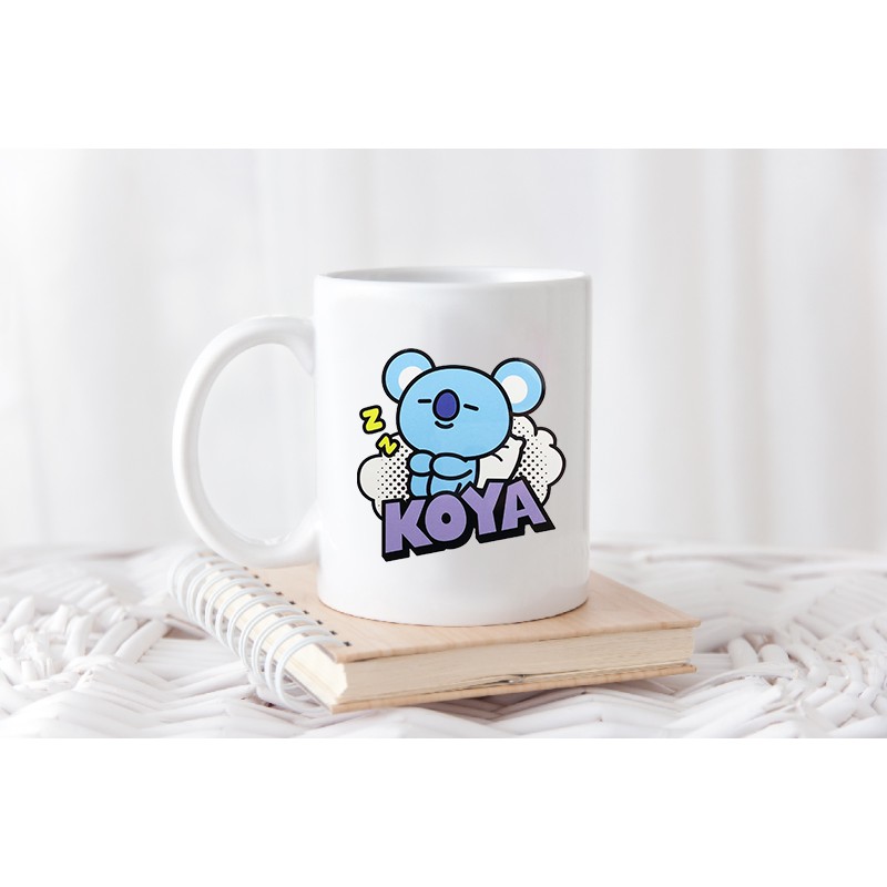 [FREESHIP] Bộ ly cốc sứ BTS Kpop hình các bé BT21 siêu dễ thương dành cho Army