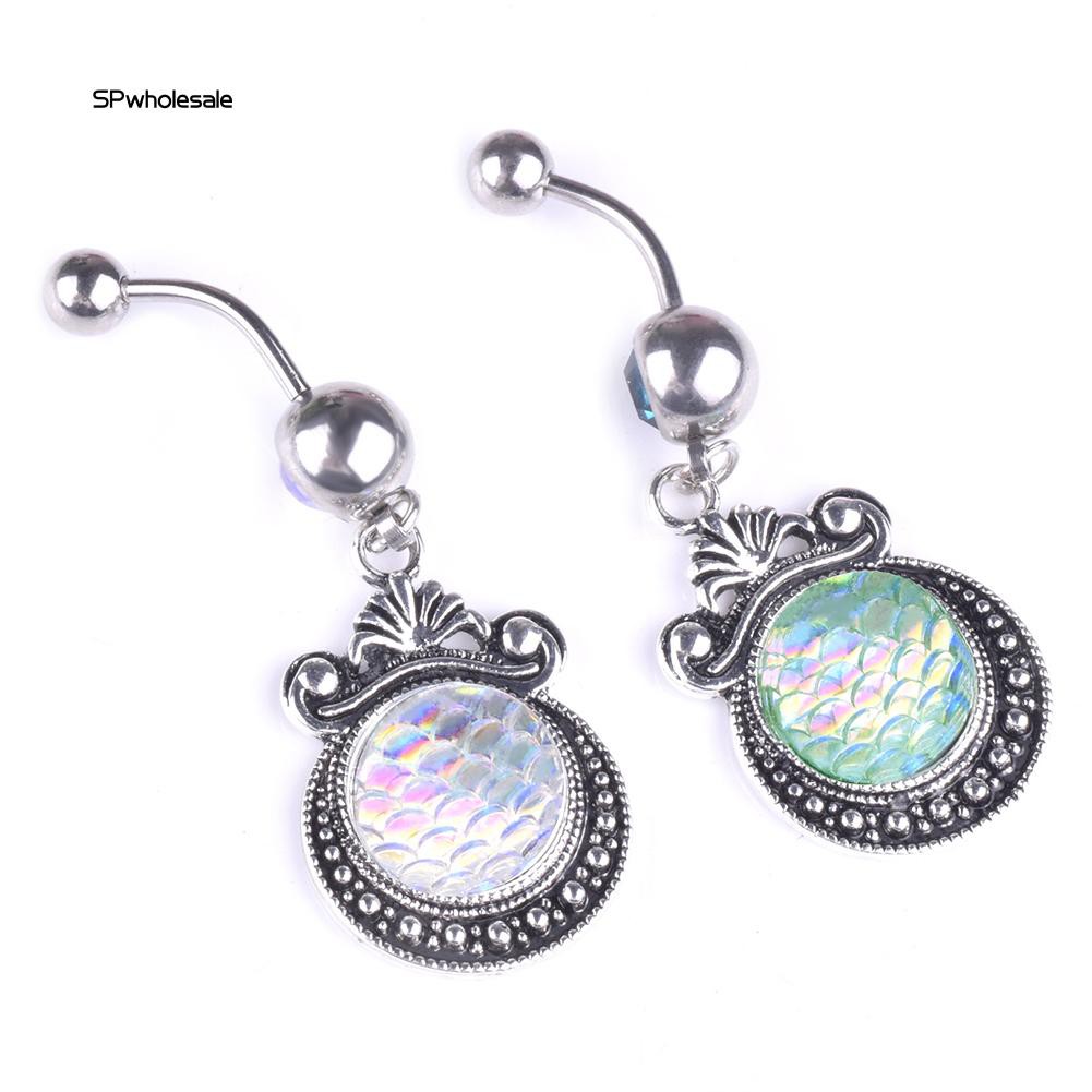 [Mã FAMAYFA giảm 10K đơn 50K] Khuyên rốn dạng thanh tạ hình vảy cá độc đáo | BigBuy360 - bigbuy360.vn