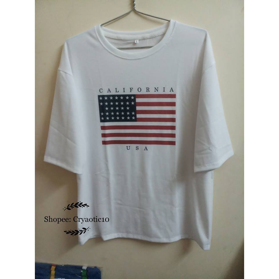 Áo tay lở hình cờ Mỹ USA quốc kì Mỹ unisex