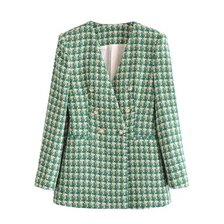 Pass áo blazer dạ tweed size M