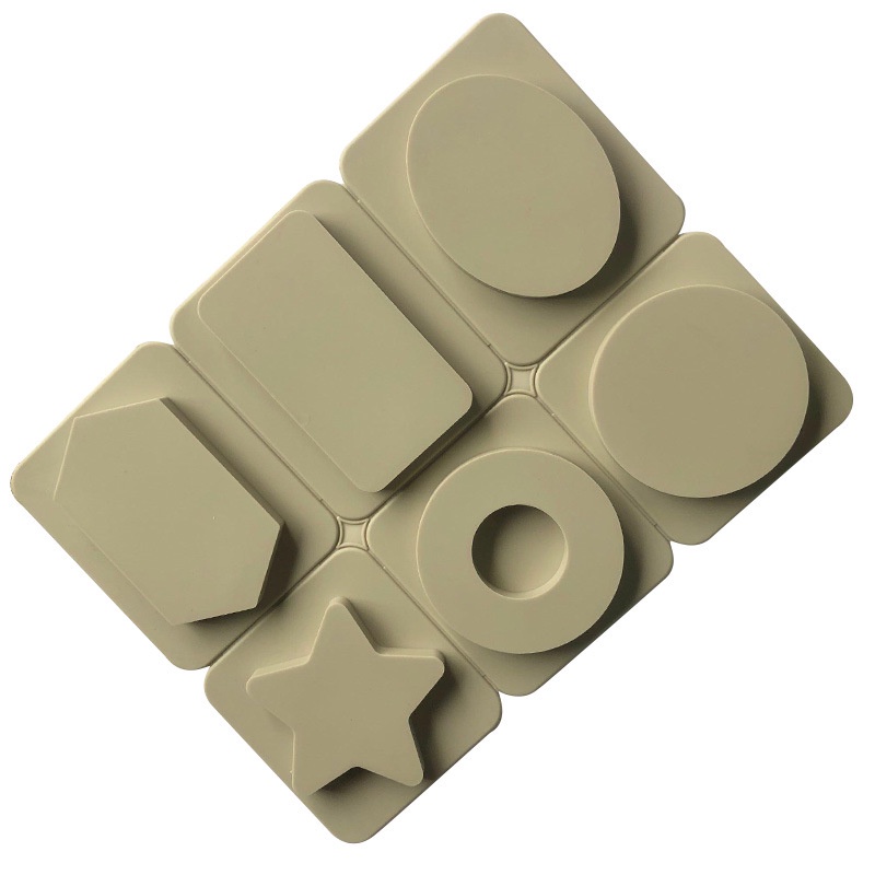 Khuôn Silicone Cấp Thực Phẩm 6 Ngăn Làm Sáp Thơm DIY
