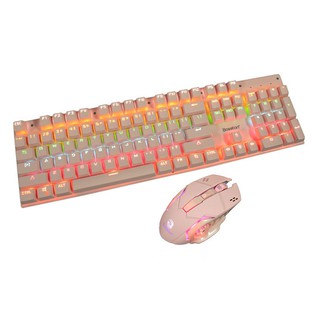 Bộ combo chuột bàn phím Cơ Bosston EK9350 Pink màu hồng