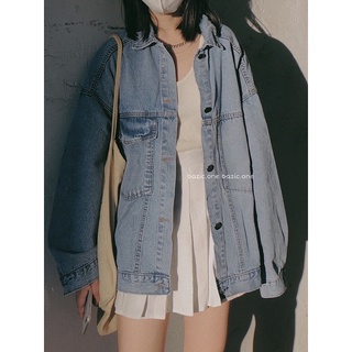 Áo khoác denim jacket 1 túi form oversize