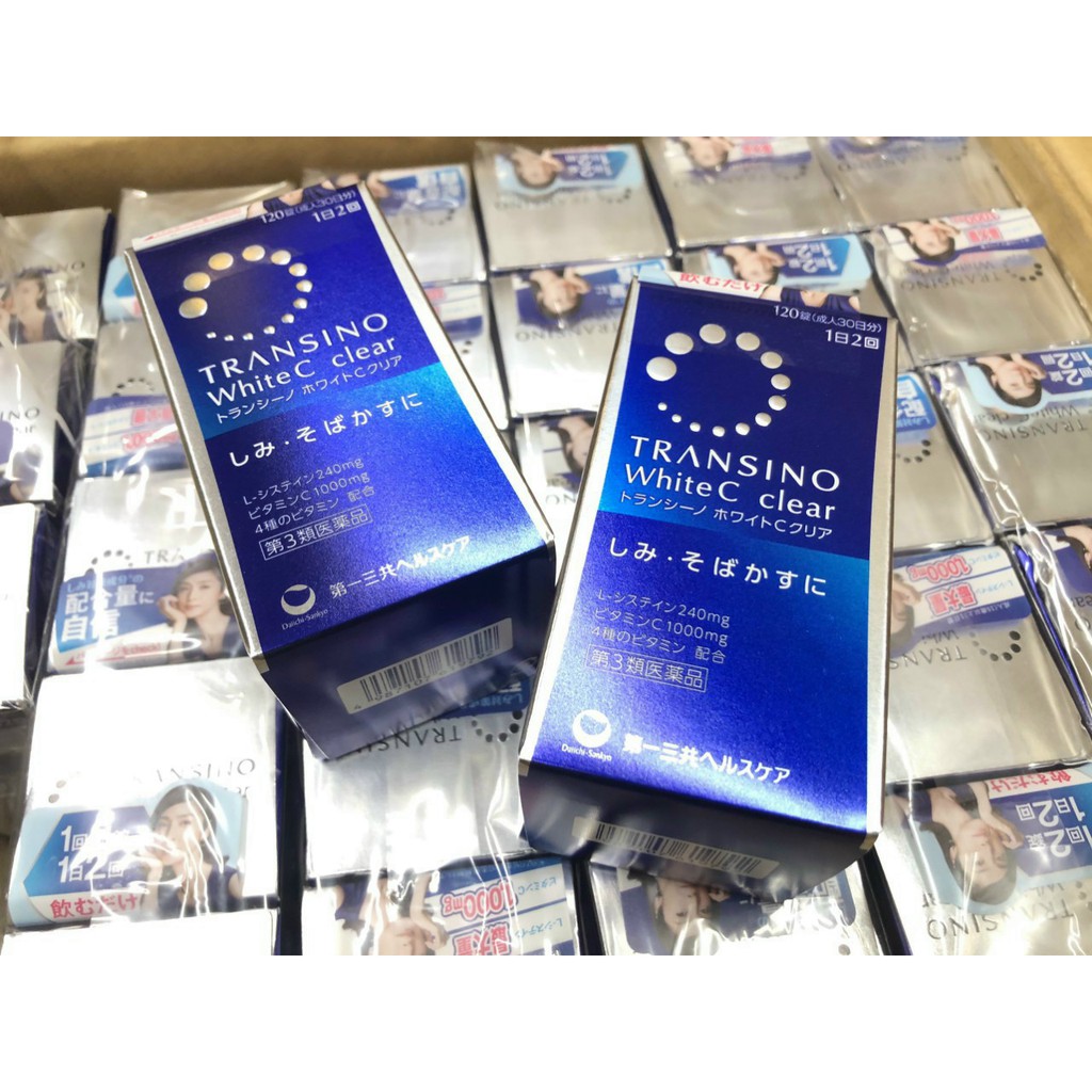 Viên uống giảm nám trắng da TRANSINO White C Clear hộp 120v