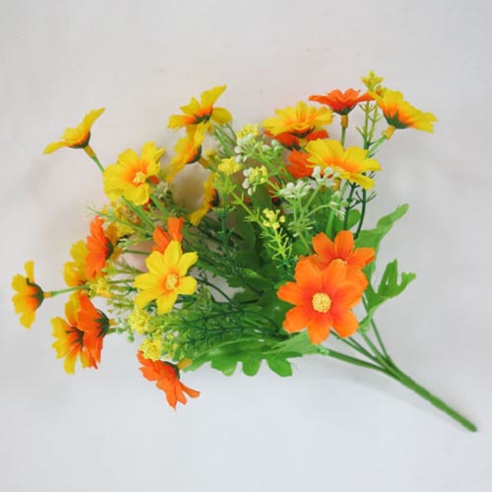 Bó hoa cúc nhân tạo 28 bông dễ thương trang trí nhà cửa/ tiệc cưới