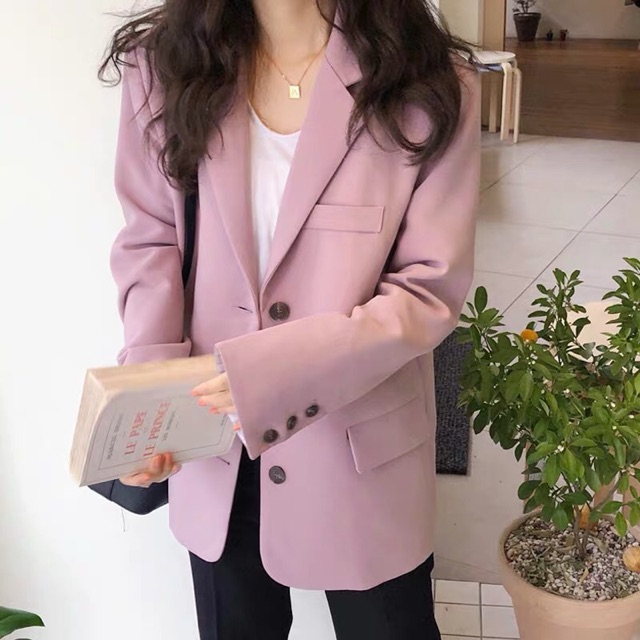 (Hàng có sẵn ) Áo Blazer mẫu mới 2020 chất vải đẹp (loại 3 cúc, xẻ tà sau, cúc tay; có ảnh chụp thật của Shop)