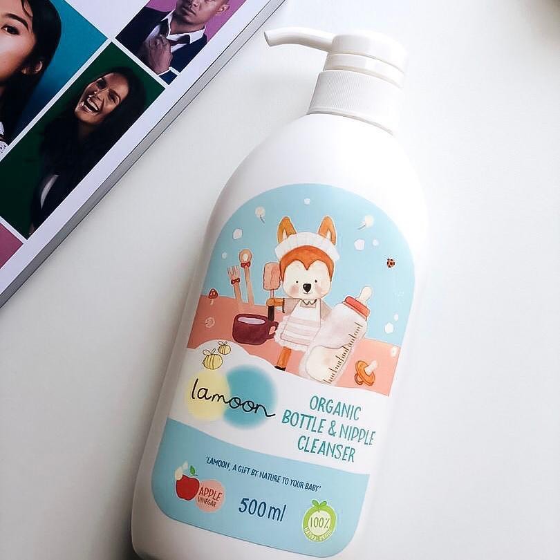 Nước rửa bình sữa Organic cho bé Lamoon - Bình 500ml