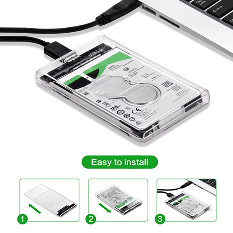Hộp Đựng Ổ Cứng Ssd Sata 2.5 Inch Usb 3.0 Trong Suốt | BigBuy360 - bigbuy360.vn