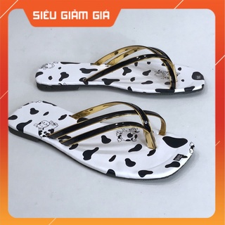 Dép hottrend bò sữa quai xỏ ngón chiến binh 3 dây đan chéo