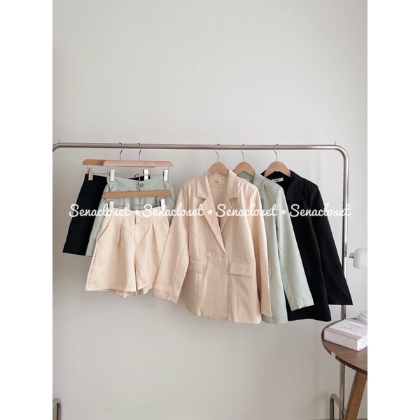 Set Vest dài tay quân short , đem vai sang xịn năng động (Ảnh thật)