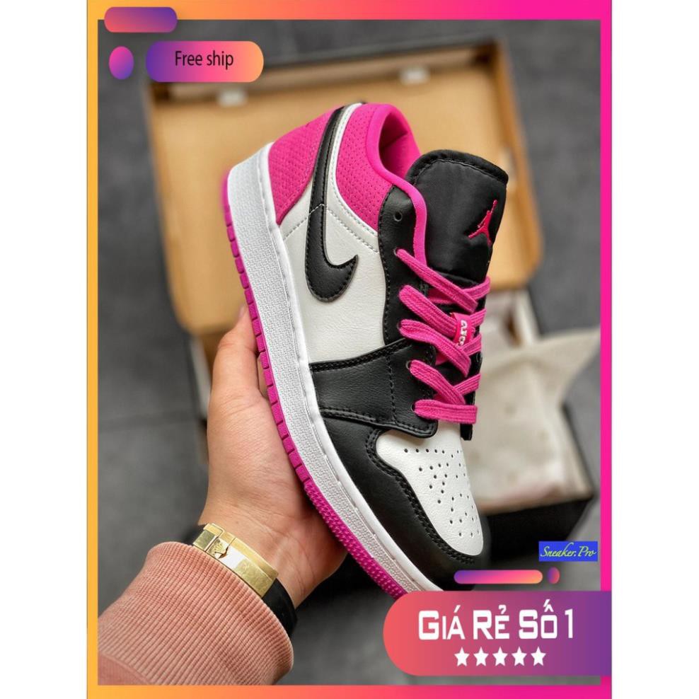 (FULL BOX) Giày thể thao Air Jordan 1 Low Black Active Fuchsia (GS) siêu đẹp dành cho nam nữ GIẢM GIÁ 20 % !!!