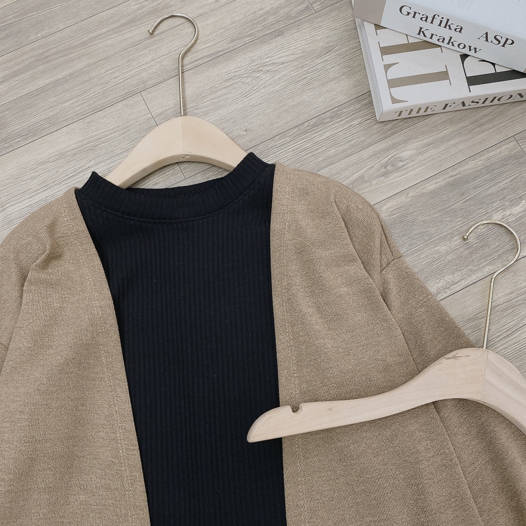 Set Cardigan len mix váy len tăm-V021-Lolla_Fashion