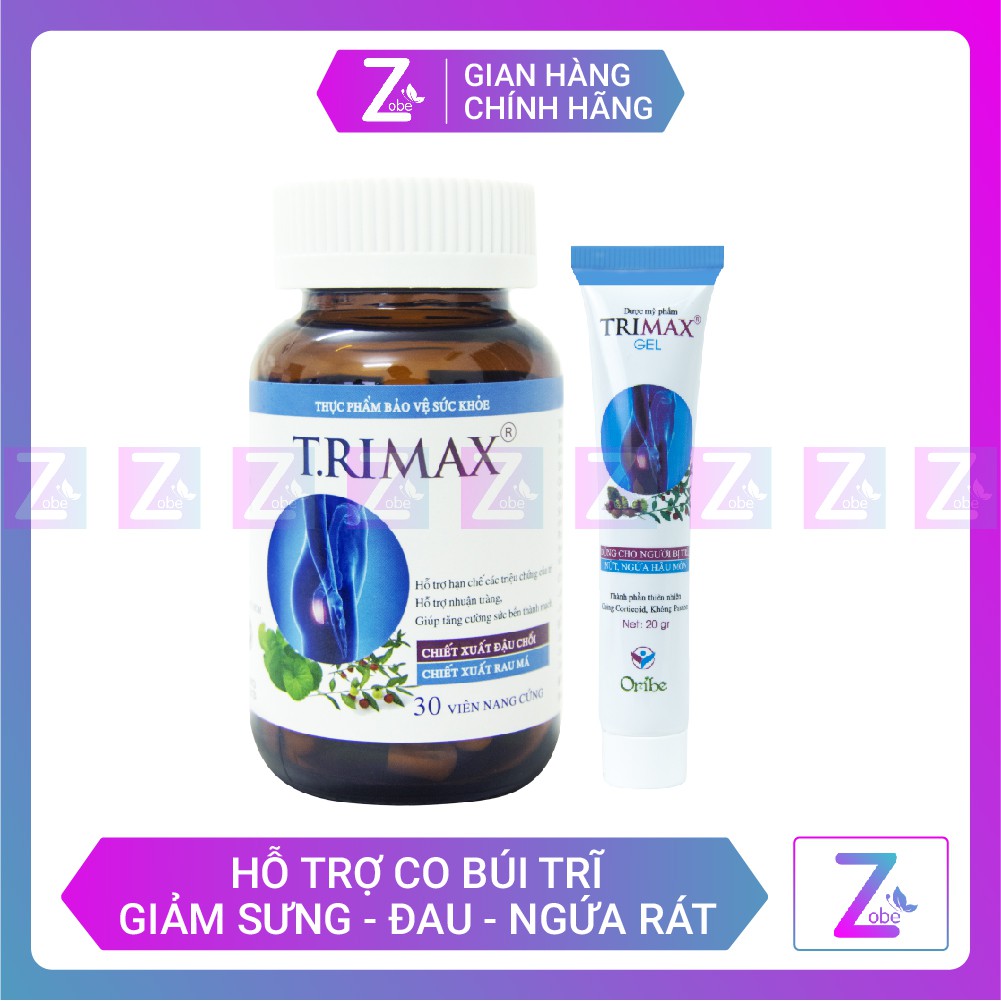 Combo Hỗ Trợ Co Thắt Búi Trĩ Và Giảm Các Triệu Chứng Do Trĩ Trimax