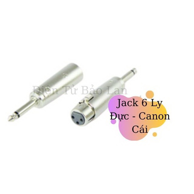 Jack Chuyển Đổi Canon Đực Sang 6 Ly Đực, Jack Chuyển Đổi Canon Cái Sang 6 Ly Đực