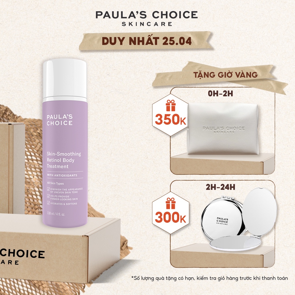 Kem dưỡng thể chống lão hóa làm săn chắc da Paula's Choice Skin - Smoothing Retinol Body Treatment 118ml- 5800