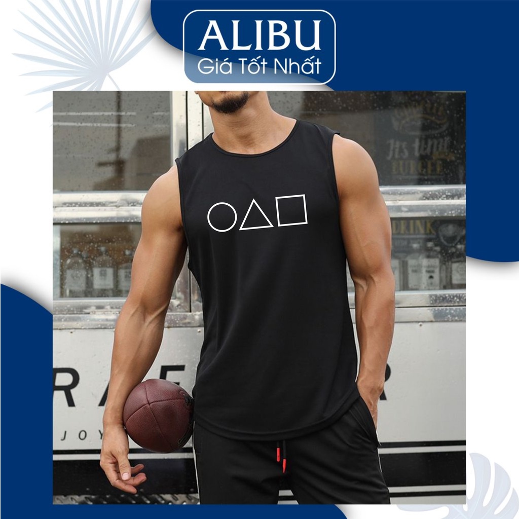 Áo ba lỗ tập gym  thể thao in theo yêu cầu thủ tanktop 3 lỗ cotton đủ size - ALIBU