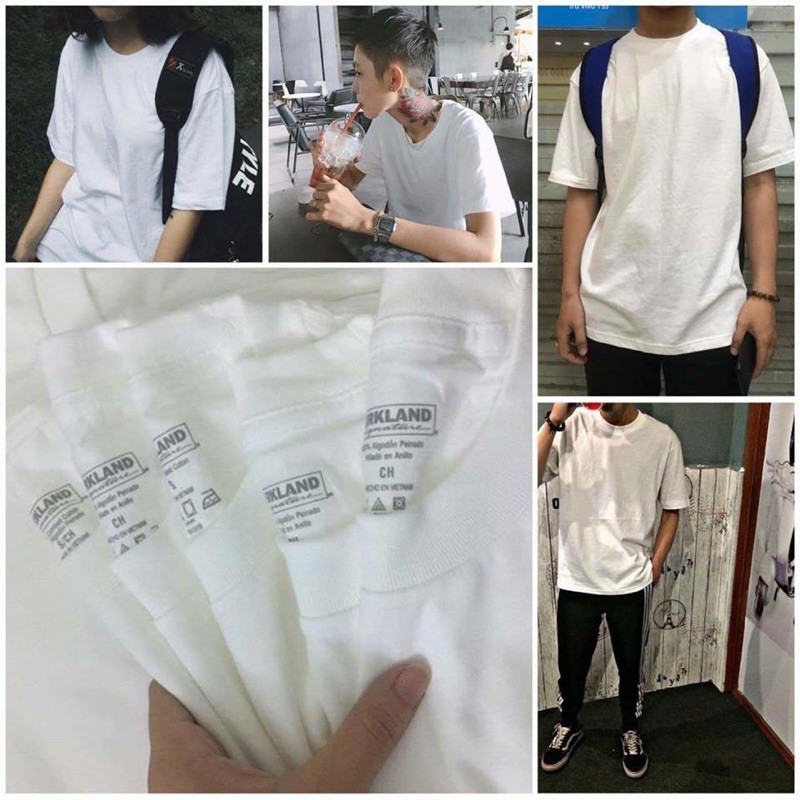 Áo thun trơn Kirkland UNISEX 🌹 FREESHIP 🌹Áo phông nam nữ KIRKLAND - Trắng, Đen, Xanh, Đỏ, Rêu, Xám - Màu: | BigBuy360 - bigbuy360.vn