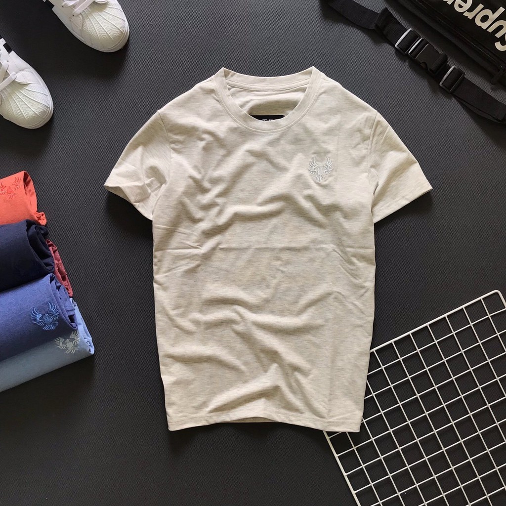 Áo thun nam [FREESHIP 50K] áo phông nam cao cấp thêu hình đơn giản vải cotton dày dặn thấm hút mồ hôi - Liyor - TCT4003 | BigBuy360 - bigbuy360.vn