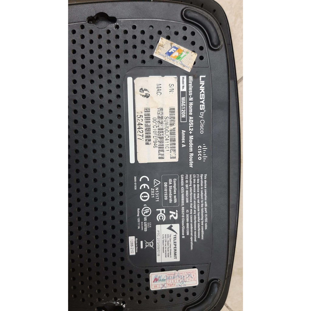 [THANH LÝ] Modem Router ADSL Cisco WAG120N - Bộ phát wifi chuẩn N Cisco WAG120N