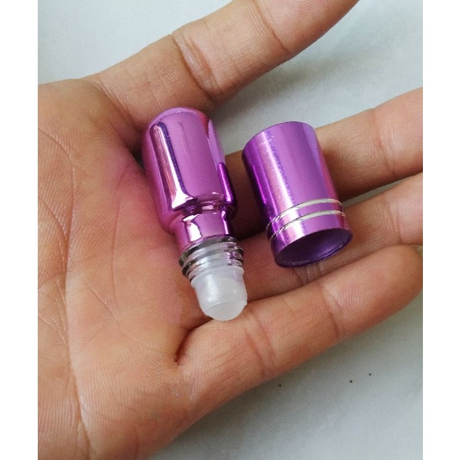 1 lọ Tím Đẹp dễ thương 2ml bi thép chai thủy tinh đựng son môi nước hoa tinh dầu chiết nhỏ gọn tiện dụng mang đi du lịch