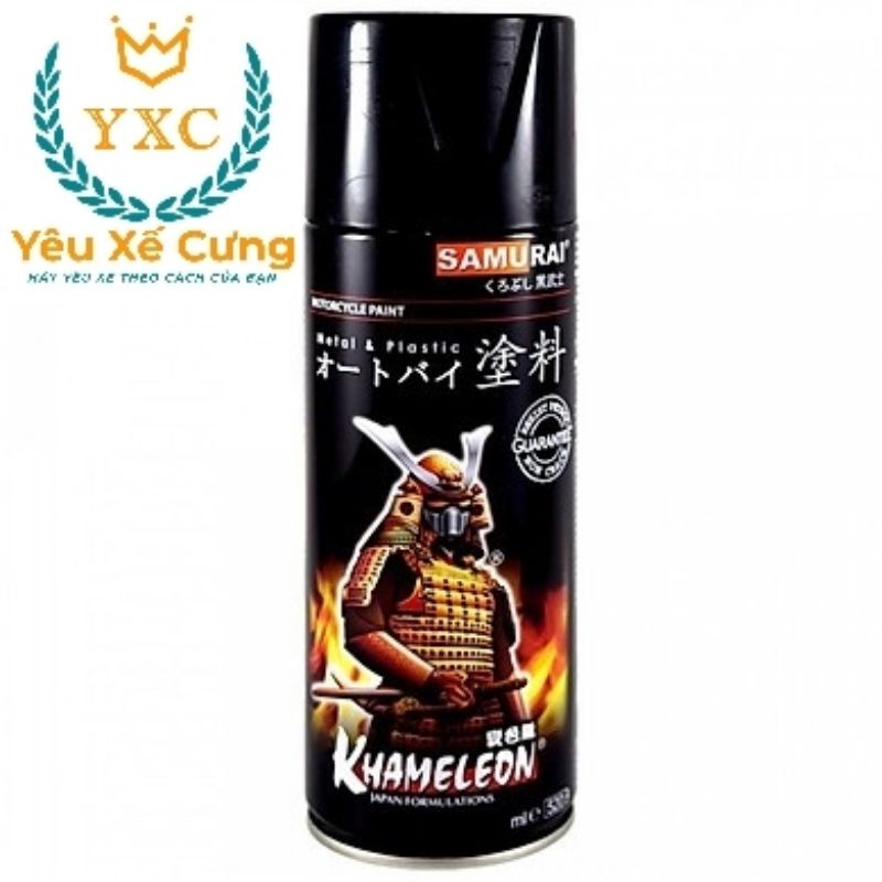 H2***_Chai xịt sơn xe máy Samurai H2 chịu nhiệt màu đen mờ