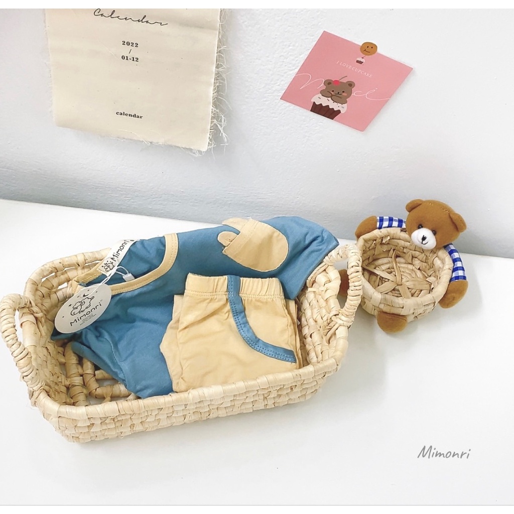 [SALE] Bộ Quần Áo Bé Gái, Bé Trai KIMCHIBABY Vải Thun Lạnh  Túi Ngực Tai Thú, Đồ Bộ Cho Bé Mặc Nhà Thu Đông KWTD2211