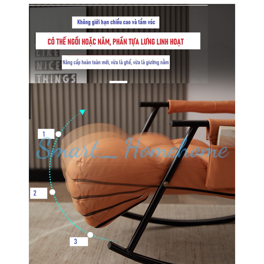 Ghế bập bênh đủ màu-ghế sofa tựa cho người lớn, để ban công tại nhà, phòng khách phòng ngủ smart_homehome RE0730