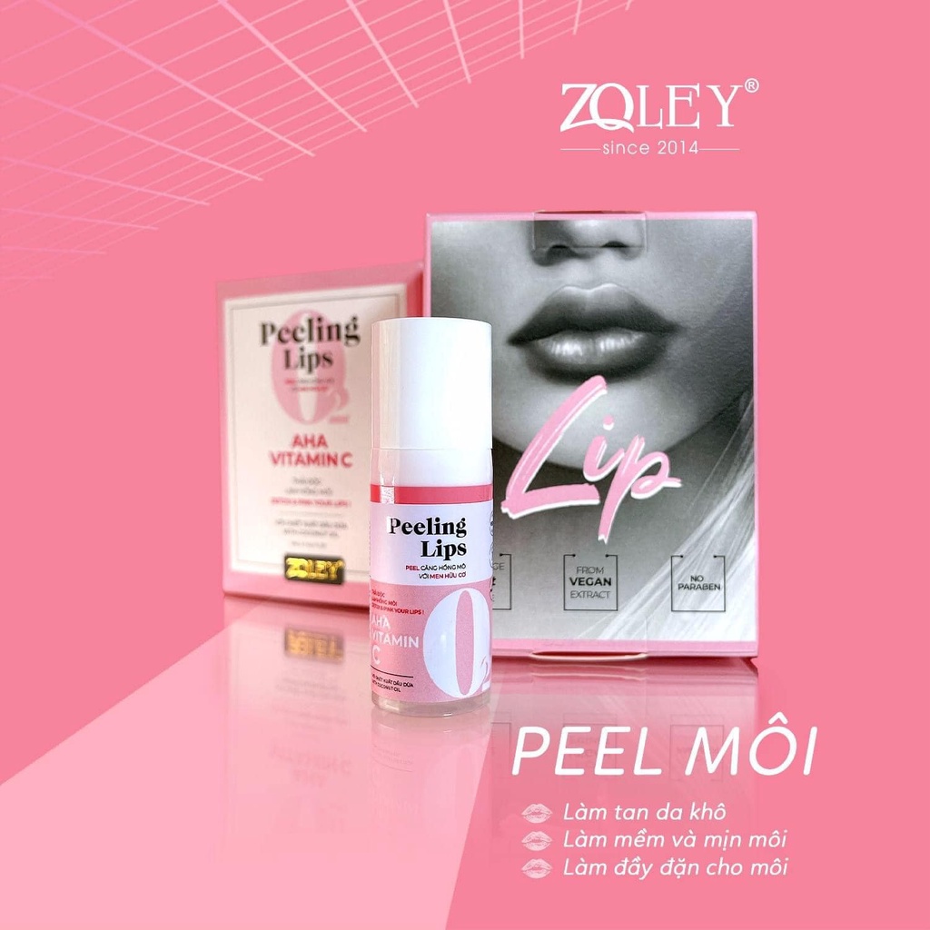 PELL KHỬ THÂM MÔI HIỆU QUẢ ZOLEY PEELING LIPS AHA CHÍNH HÃNG - 10496