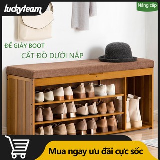 Tủ giày giá để giày dép mini có mặt ghế ngồi phòng khách hiện đại đa chức năng FU151G