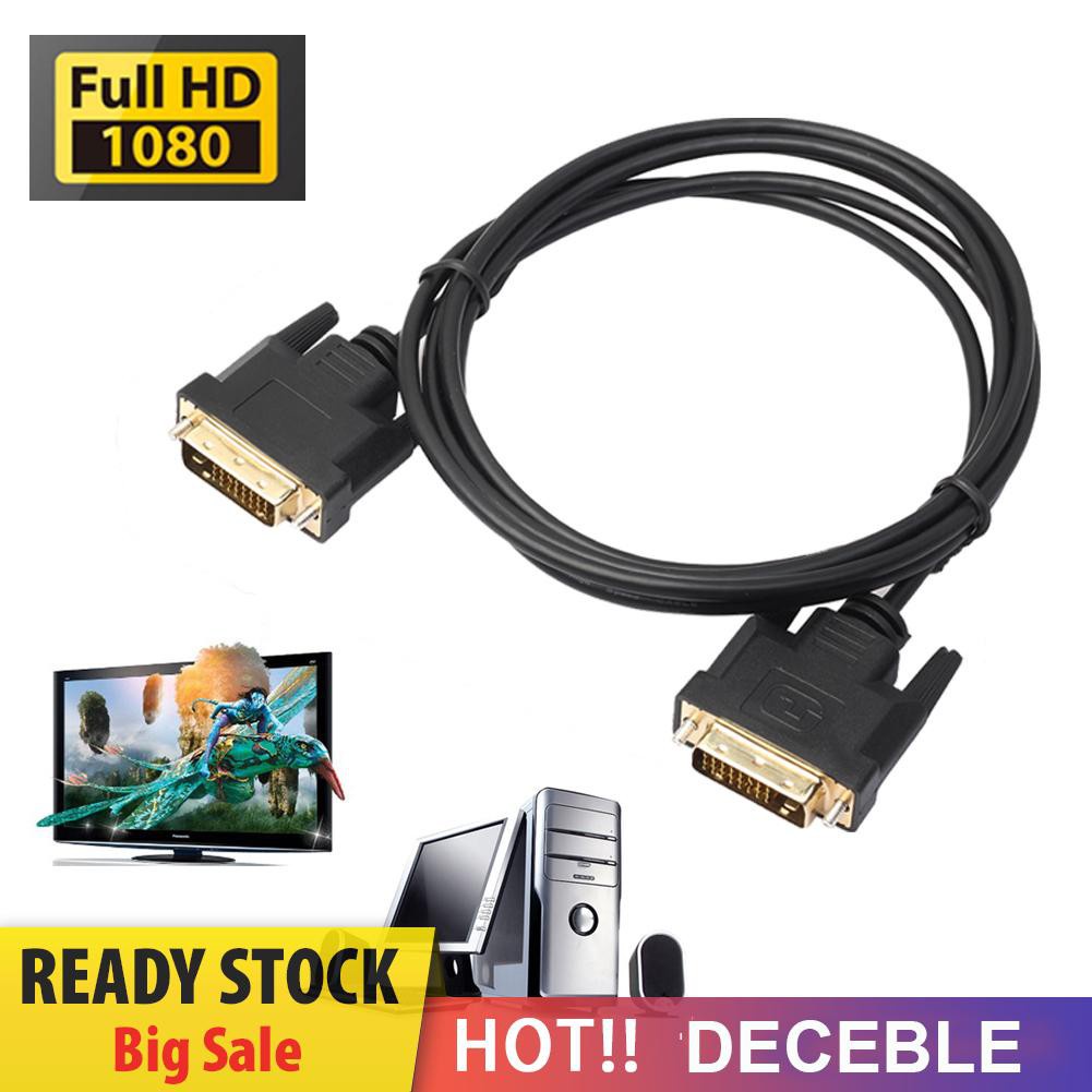 Deceble Digital Monitor DVI D to DVI-D Gold Male 24+1 Pin Dual Link TV Cable