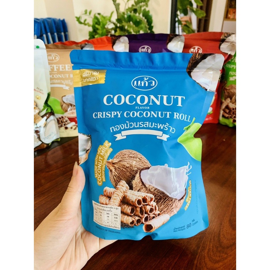 Bánh quế cuộn dừa Thái Lan