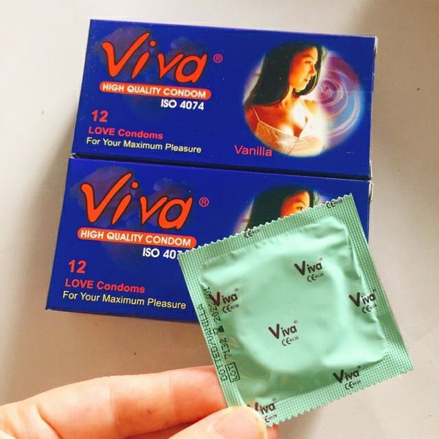 Bao cao su Viva, mỏng trơn nhiều gel kéo dài thời gian quan hệ, độ bền cao, hộp 12 cái (che tên sản trước khi giao)