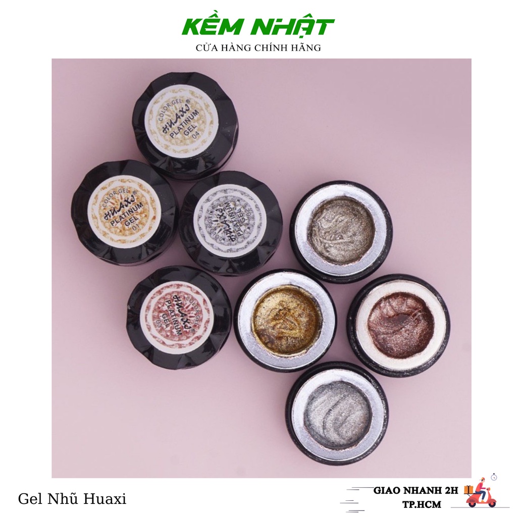 Gel Nhũ Nail Siêu Sáng, Gel Nhũ Viền Đặc Huaxi Platinum - Trang Trí Móng